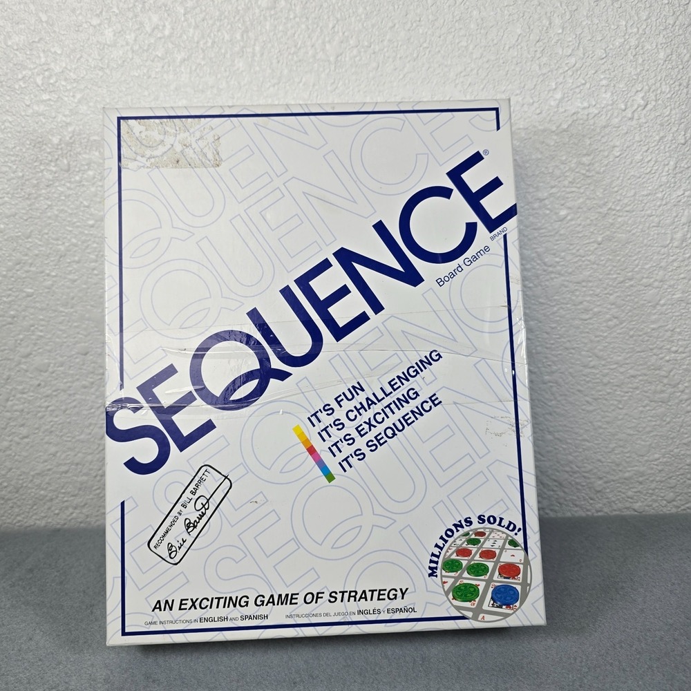Vintage 1995 Jax Sequence Board Game Strategy 2-12 Players Kids Ages 7+ #8002
